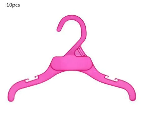 10Pcs Plastic Dog Clothes Clothing Rack Hanger