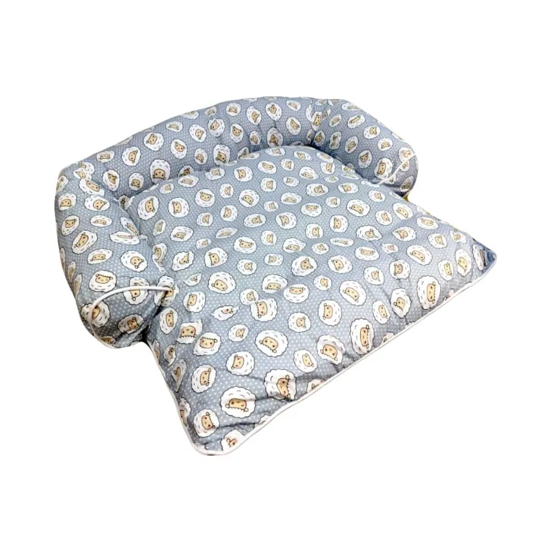 ACE PET Counting Sheeps Grey Non-Fur Empress Dog Bed