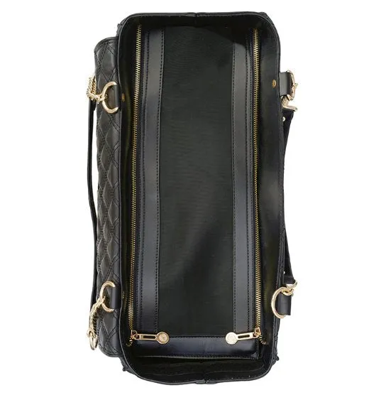 Black Quilted Pet Carrier