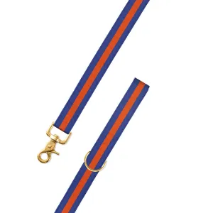 Blue & Orange Grosgrain Ribbon Dog Leash