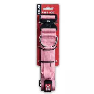 Boss Dog Tactical Collar 1.2" Wide 13"-16" Small Solid Pink