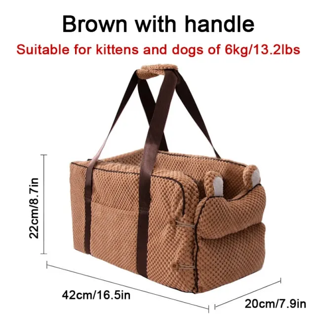 Car Pet Seat Portable Dog Car Seat Central Control Nonslip Dog Carriers