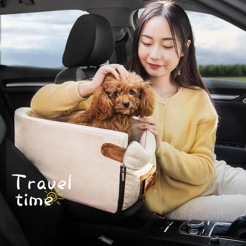 Car Pet Seat Portable Dog Car Seat Central Control Nonslip Dog Carriers
