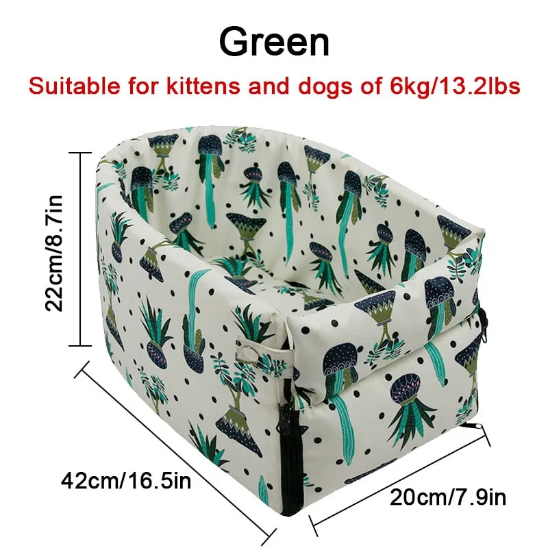 Car Pet Seat Portable Dog Car Seat Central Control Nonslip Dog Carriers