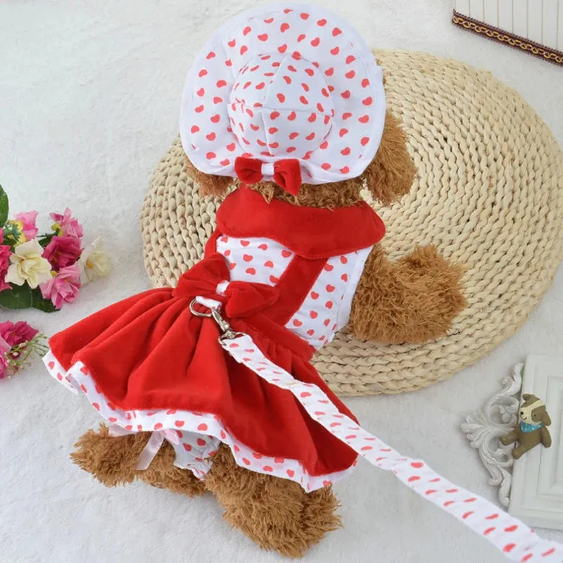 Chic Elegance: Pet Dog Princess Dress - Cute Cotton Wedding Attire for Small Dogs, Chihuahuas, and Pugs - Stylish Clothing Suit for Pets