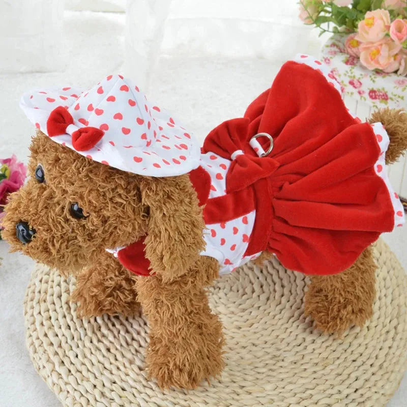 Chic Elegance: Pet Dog Princess Dress - Cute Cotton Wedding Attire for Small Dogs, Chihuahuas, and Pugs - Stylish Clothing Suit for Pets