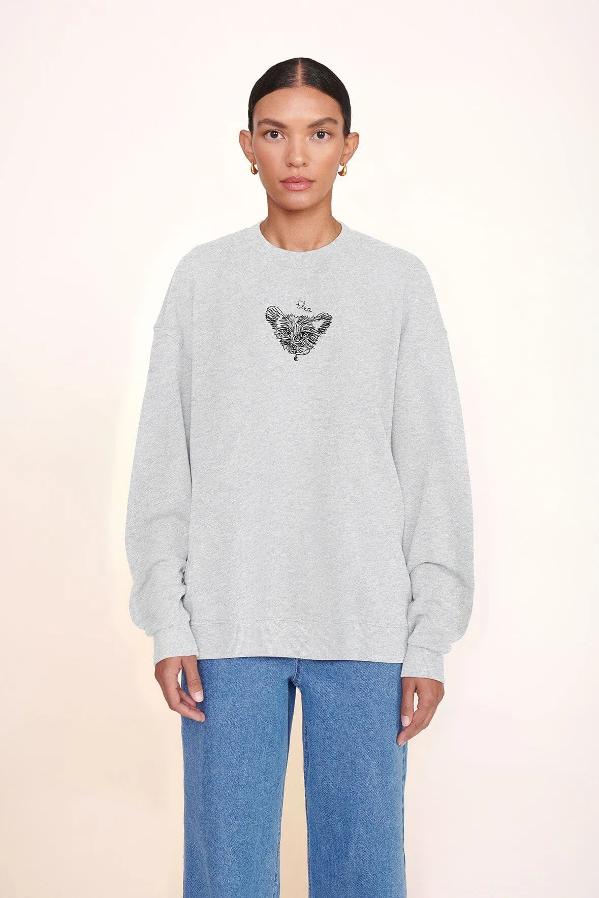 CUSTOM STAUD x C.BONZ OVERSIZED SWEATSHIRT | GREY