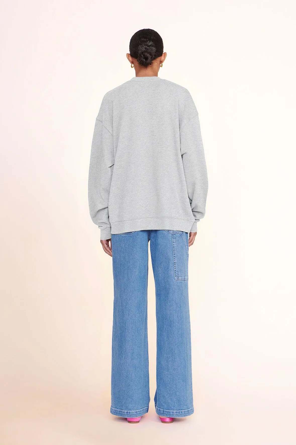 CUSTOM STAUD x C.BONZ OVERSIZED SWEATSHIRT | GREY