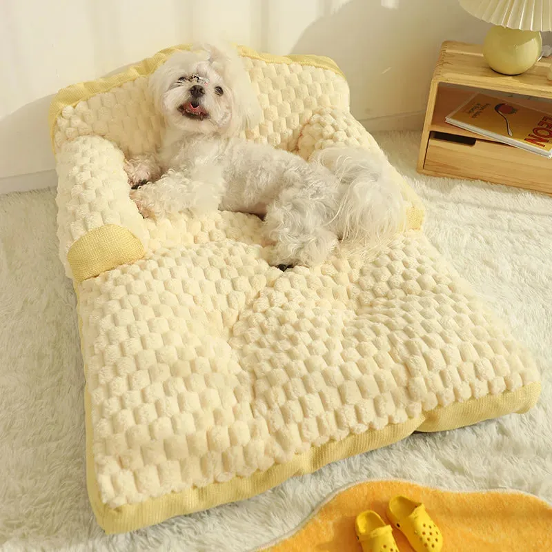 Flannel Pet Dog Bed Cat Mat - Soft Sleeping Blanket, Thicken Dog Mat, Ideal for Puppy and Kitten, Cushion Pet Accessories