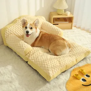 Flannel Pet Dog Bed Cat Mat - Soft Sleeping Blanket, Thicken Dog Mat, Ideal for Puppy and Kitten, Cushion Pet Accessories