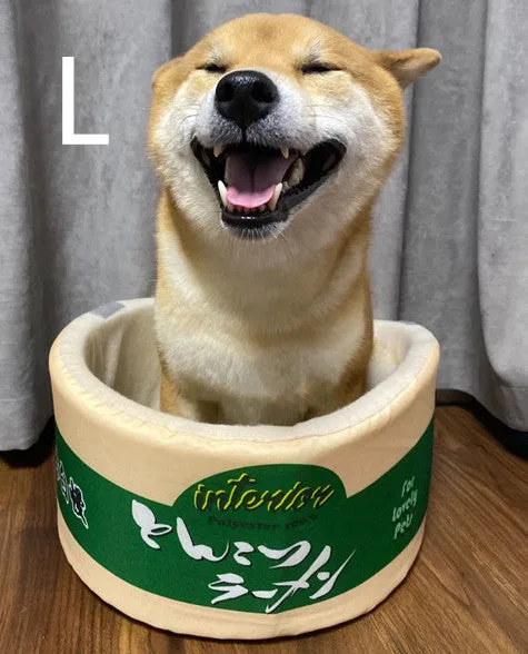 Ramen Bowl Pet Bed - Cozy Noodle Cup