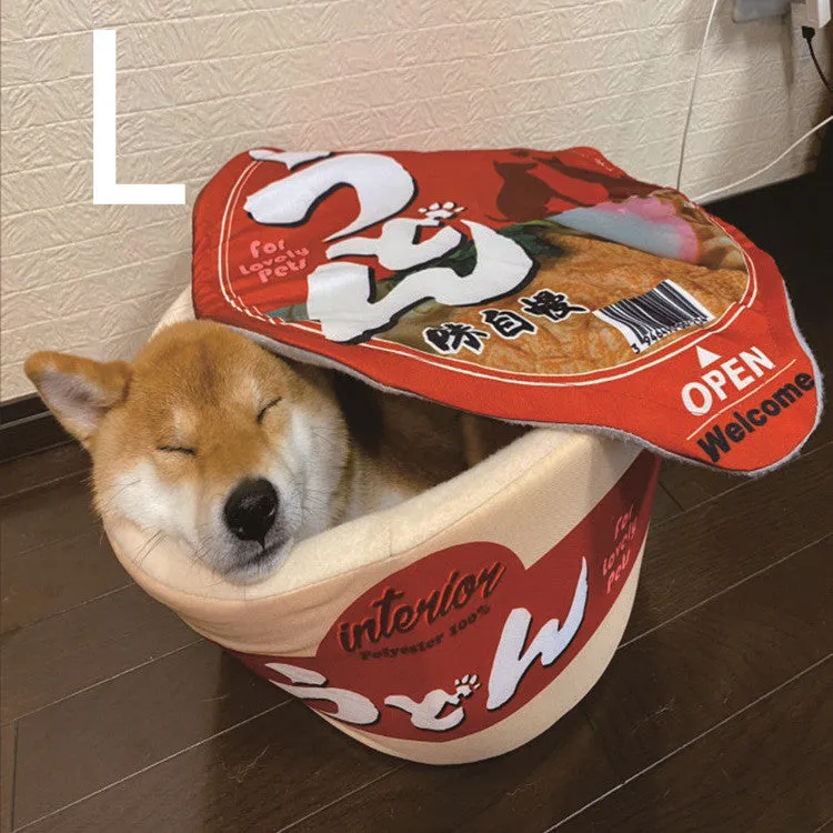 Ramen Bowl Pet Bed - Cozy Noodle Cup