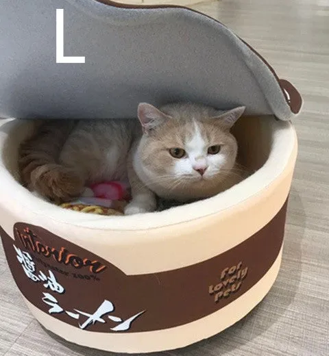 Ramen Bowl Pet Bed - Cozy Noodle Cup