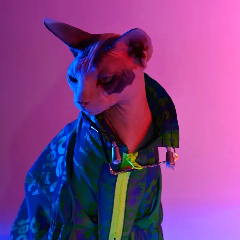 Reflective Cat Clothing with Zipper | Trendy Jacket for Sphinx, German, & Siamese | Easy On and Off Pet Apparel for Kittens