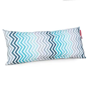 The Bailey - Giant Memory Foam Pillow For On Dog Beds - Geo Print Chevron Teal