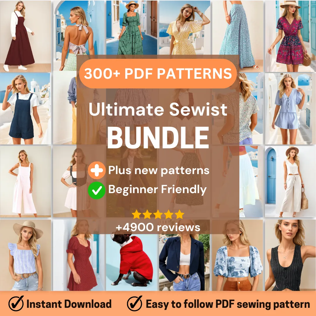 Ultimate Sewist Bundle - 300  PDF Sewing Patterns